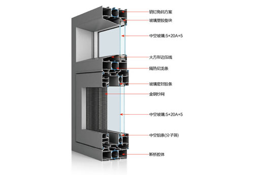 40X108单隐断桥平开窗